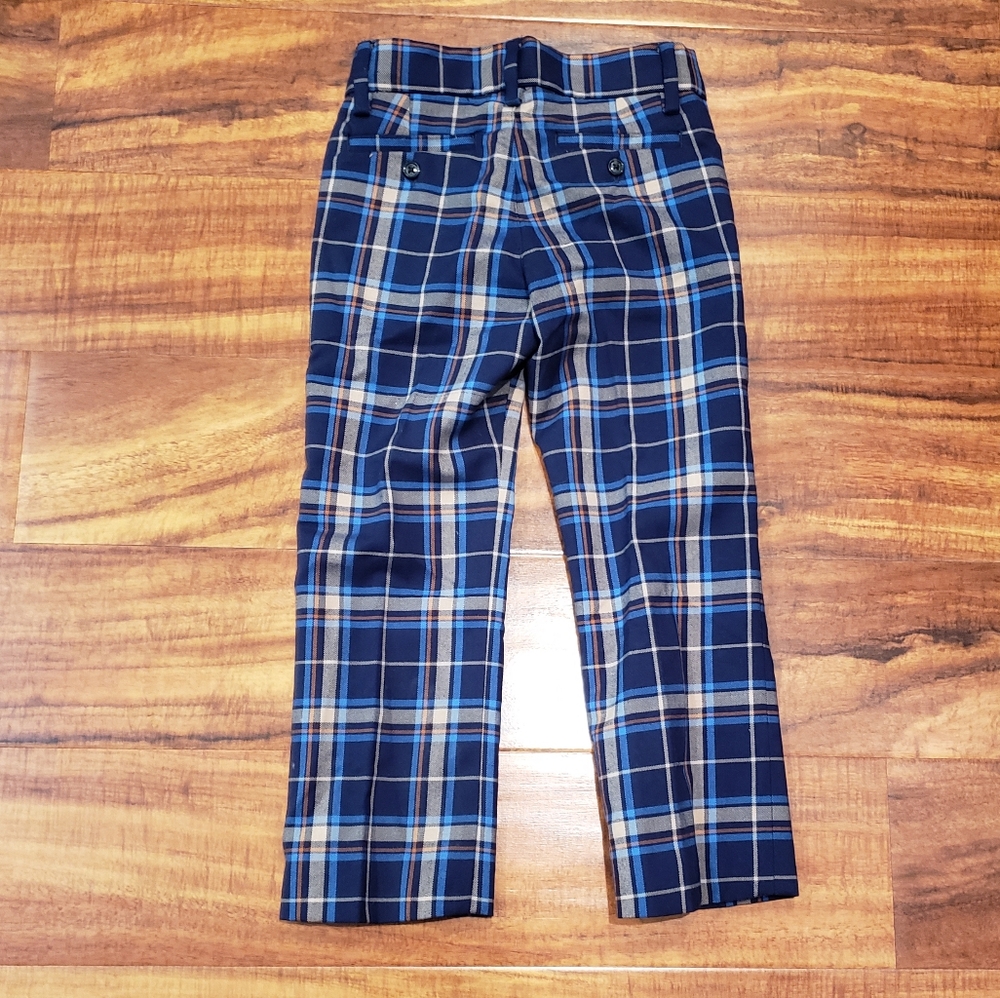 Janie and Jack NWT/EUC boys 4 dog intarsia sweater, plaid pants, plaid shirt - Picture 9 of 13